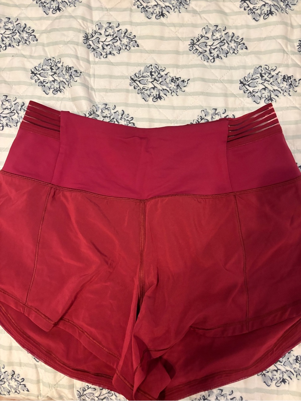Lululemon Run Speed Short 4 Way Stretch Berry/ Red